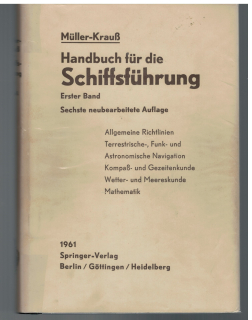 Handbuch für die Schiffsführung Band 1 (1 St.) Müller-Krauß Springer Verlag